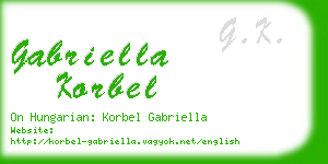 gabriella korbel business card